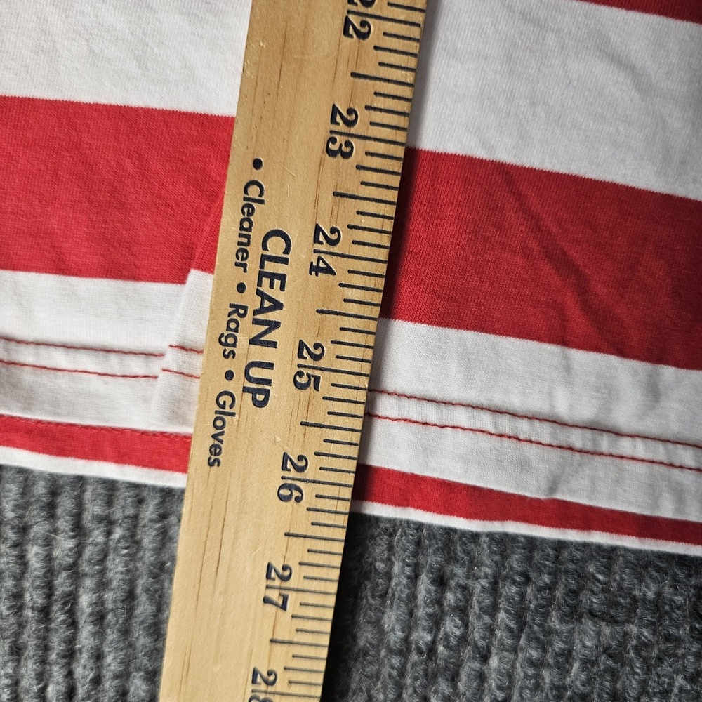 Vans Shirt Mens Large Red White Striped Graphic Skateboard Tee - Picture 9 of 10